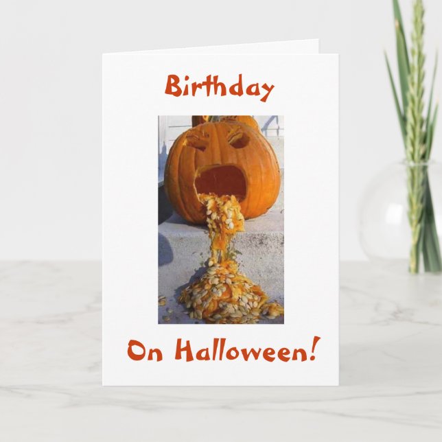 CARTE METTRE LE CITROUILLE POUR UN HALLOWEEN AMUSANT ANN (Devant)