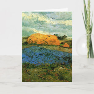 Carte Meules sous un ciel pluvieux de Vincent van Gogh