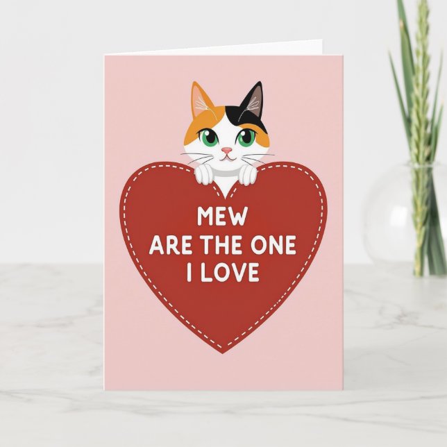 Carte Mew Are The One I Love Cat Card (Devant)