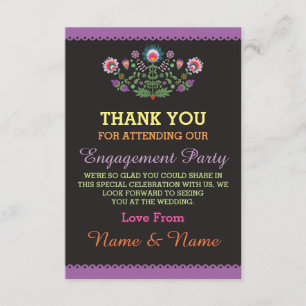 Carte mexicaine Merci Fiesta Purple Mariage