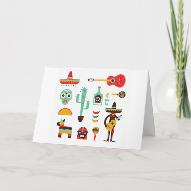 Carte mexican mariachi (Devant)