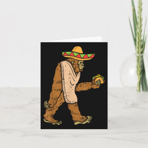 Carte Mexique Bigfoot Sombrero Taco El Squatcho Fun Cinc