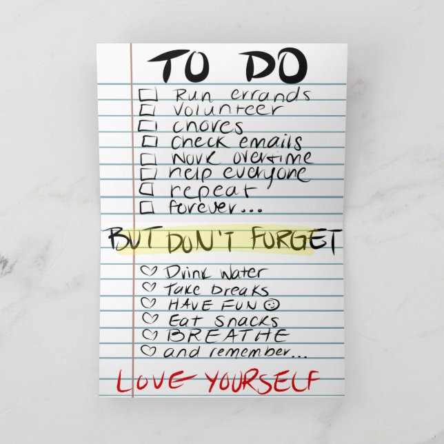 Carte MHM - Amour de soi (Intérieur)