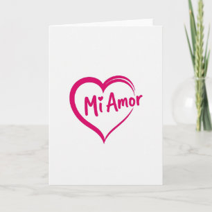 Carte Mi Amor cœur