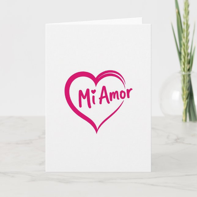 Carte Mi Amor cœur (Devant)