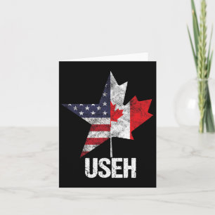 Carte Mi-Canadien Américain Useh Canada Drapeau Américai