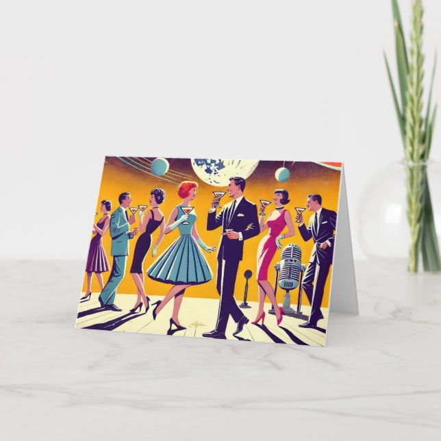 Carte Mi siècle 60s Space Age Cocktail Party (Devant)