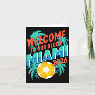 Carte Miami 2026 Ville Hôte de Football Trocal Art Déco