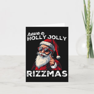 Carte Miau Santa Miau Mème drôle de Santa Rizz Rizzmas N