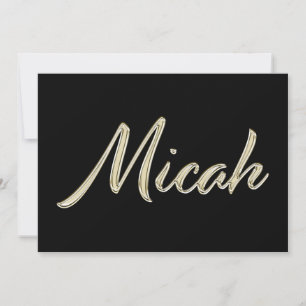 Carte Micah White Gold Handwriting