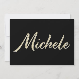 Carte Michele White Gold Handwriting