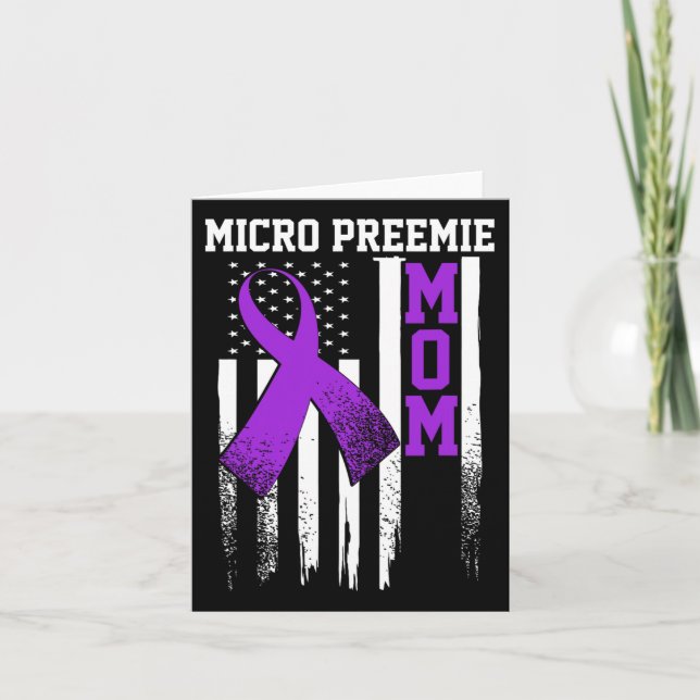 Carte Micro Prématuré Nicu Nouvelle Maman Naissance Prém (Devant)