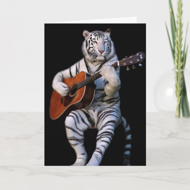 Carte Midnight Tiger Melody – Elegant Card (Devant)