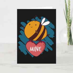 Carte Mienne Abeille Amour d'Insecte Joyeuse Saint-Valen