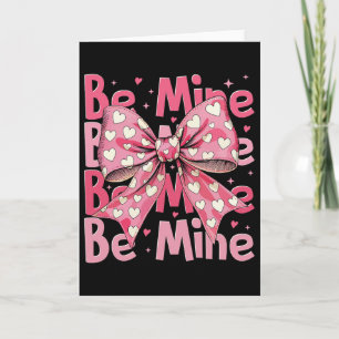 Carte Mienne Rose Saint Valentin Coquette Cœur Xoxo Coup