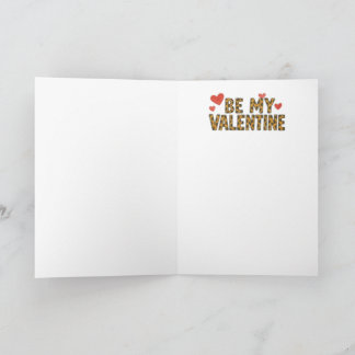 Carte Mienne Sois Ma Saint-Valentin Impression Cheetah