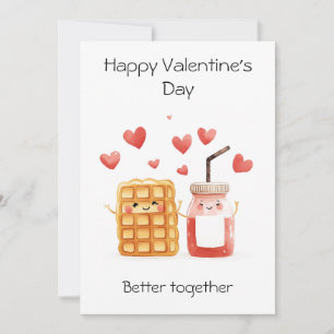 Carte Mieux ensemble – Saint-Valentin mignon et drôle