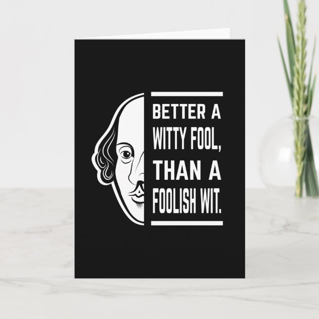 Carte Mieux Vaut Un Fool Sorcier Shakespeare Thespian Ci (Devant)