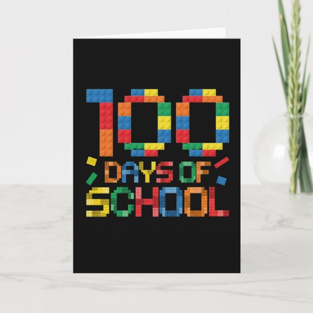 Carte Mignon 100 jours de puzzle d'inclusion qui font un (Devant)