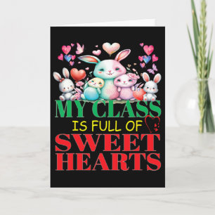 Carte Mignon adorable mon Cl est plein de cœurs doux Val