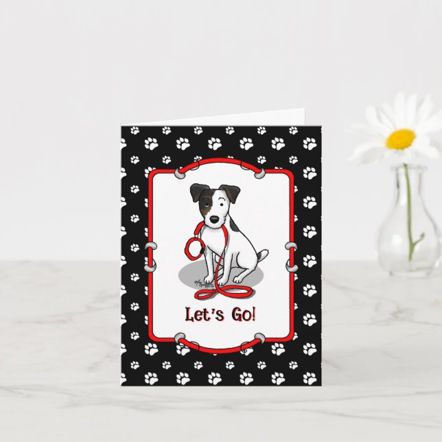 Carte Mignon Allons-y ! Jack Russell Terrier (tri-couleu (Petite plante)