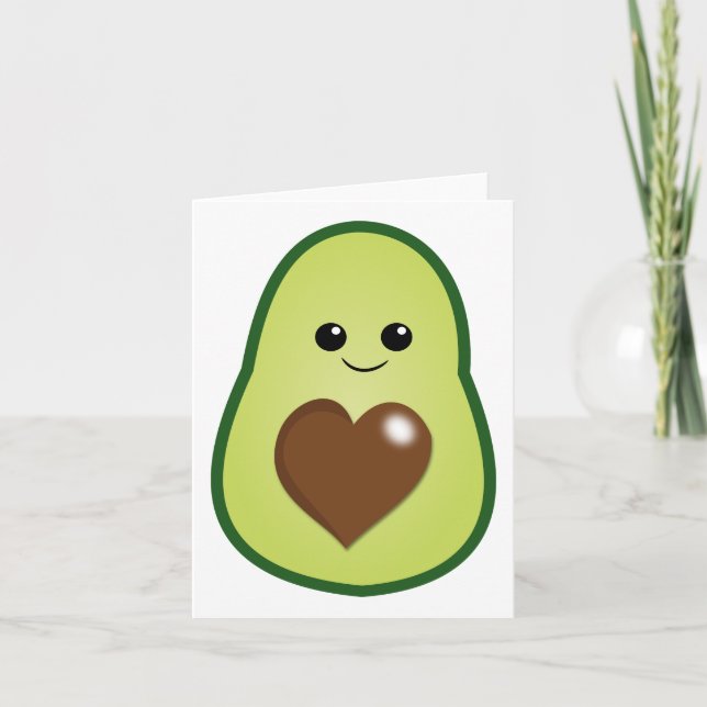 Carte Mignon Avocat Kawaii Générique Toutes Utilisations (Devant)