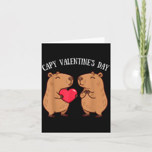 Carte Mignon Capy Saint-Valentin Amoureux de Capybara Ro