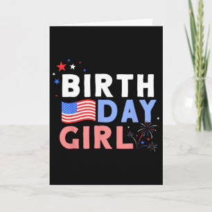 Carte Mignon C'est Mon Anniversaire 4 Juillet Design Pou