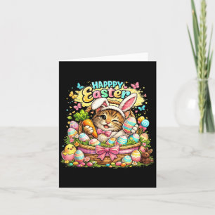 Carte Mignon Chat de Pâques Lapin Drôle de Chatons Cadea