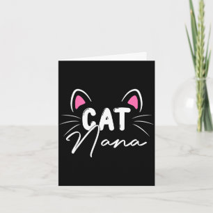Carte Mignon chat nana visage de chat maman mère heureus