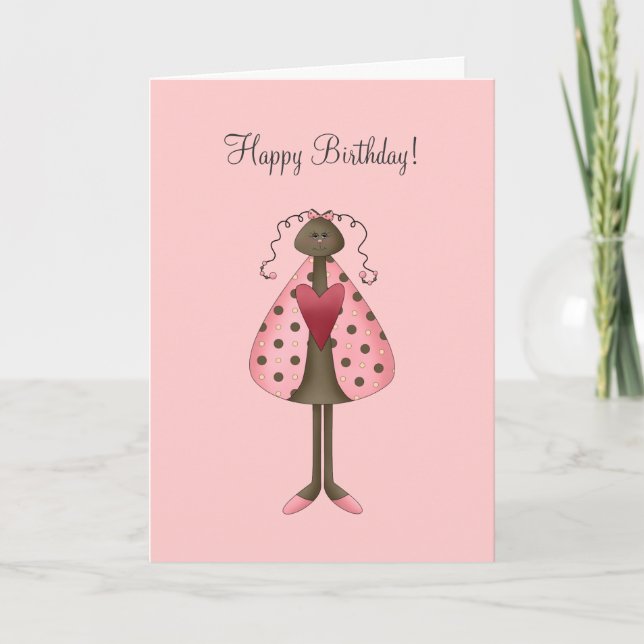 Carte Mignon comme insecte · Poupée de coccinelle (Devant)