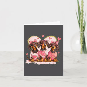 Carte Mignon dachshund Saint-Valentin Cœur Amoureux des 