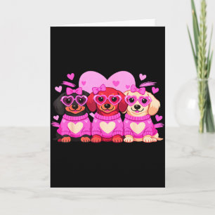 Carte Mignon dachshund Saint-Valentin Cœur Amoureux des