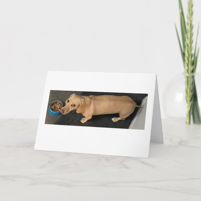 Carte Mignon Déjeunons Ensemble Dachshund (Devant)