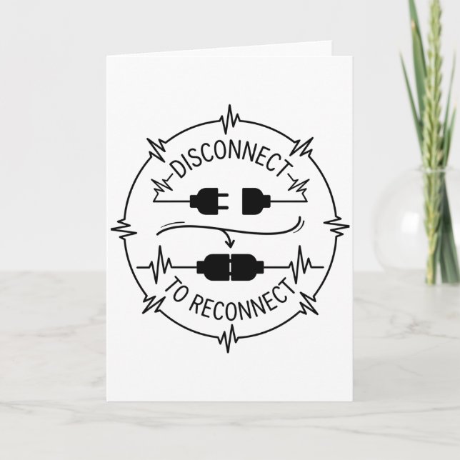 Carte Mignon désintoxication numérique déconnexion pour  (Devant)