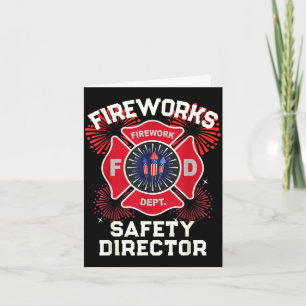 Carte Mignon directeur de la sécurité des feux d'artific