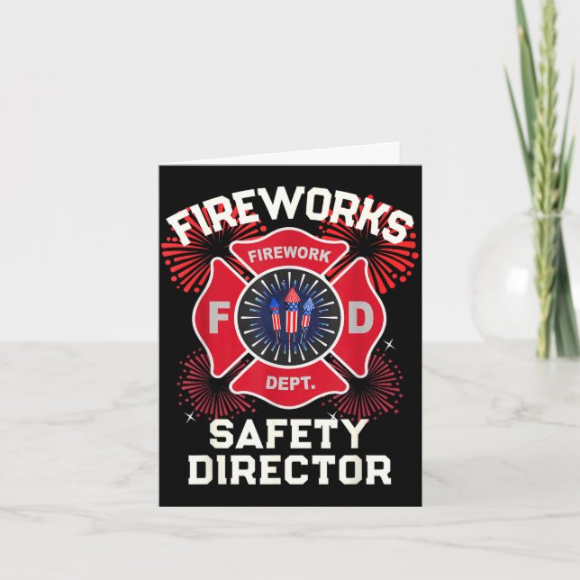 Carte Mignon directeur de la sécurité des feux d'artific (Devant)