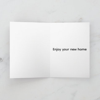Carte Mignon drôle de nouvelle maison déménagement