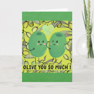 Carte Mignon Drôle Olive Vous Je T'aime