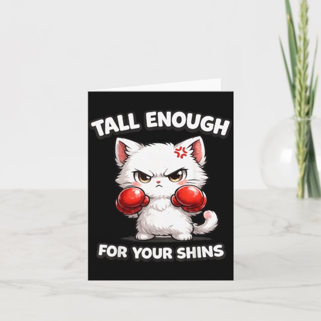 Carte Mignon Gants de Boxe de Chat En colère Drôle Sarca (Devant)