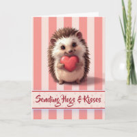 Mignon hérisson de la Saint-Valentin Porcs et bais