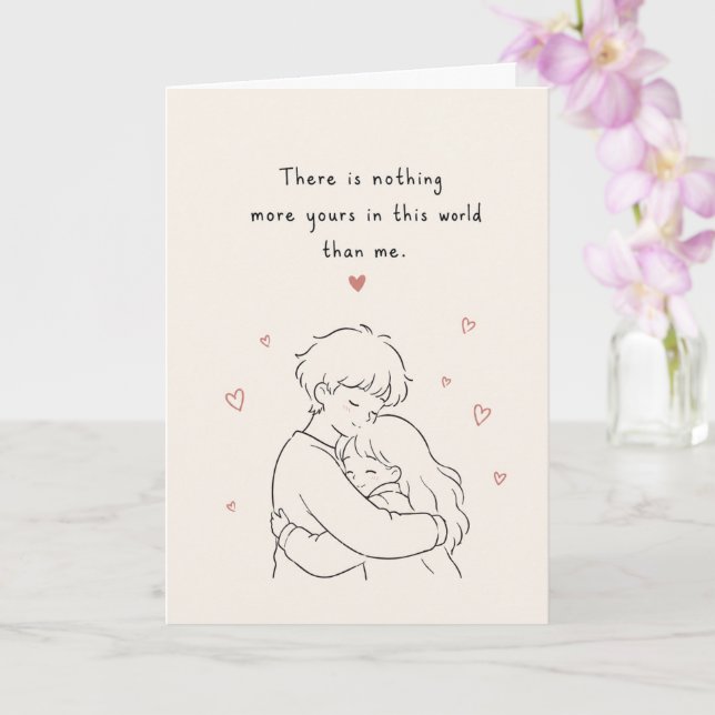 Carte Mignon Il n'y a rien de plus à toi  (Orchidée)
