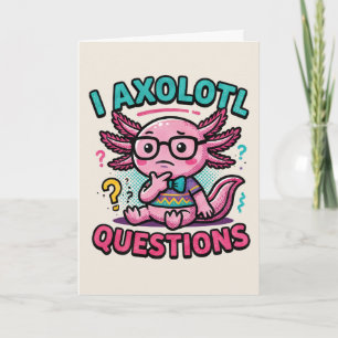 Carte Mignon Je Axolotl Questions nerd aztec avec des lu