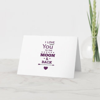 Carte Mignon Je T'Aime Jusqu'À La Lune Et Retour Saint V
