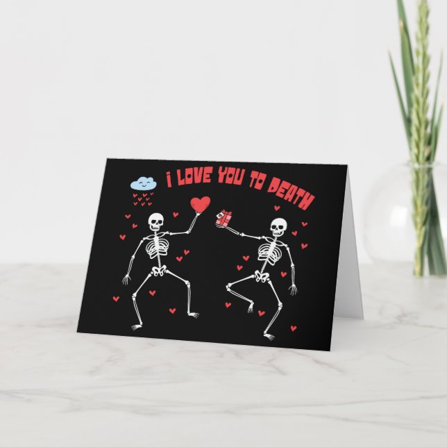 Carte Mignon Je t'aime jusqu'à la mort Valloween Saint-V (Devant)