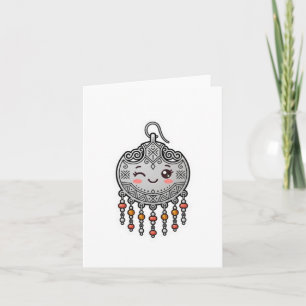 Carte Mignon Kawaii Amazigh Marocain Earring Autocollant