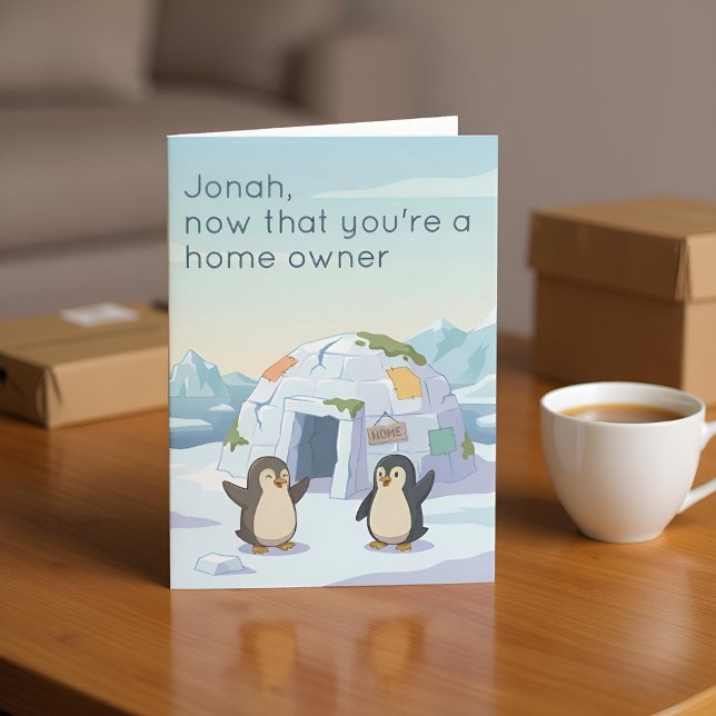Carte Mignon Manchot Premier Igloo | Premier Propriétair (Lifestyle Shot (personalised))