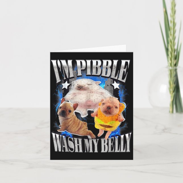 Carte Mignon Memes de Bouledogue Drôle Je Suis Bble Lave (Devant)