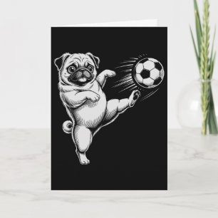 Carte Mignon Papa Pug de Football Ll Club de Jeux pour E