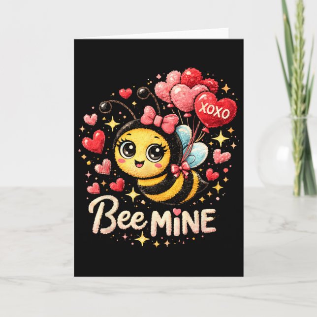 Carte Mignonne abeille mienne conception de la Saint-Val (Devant)